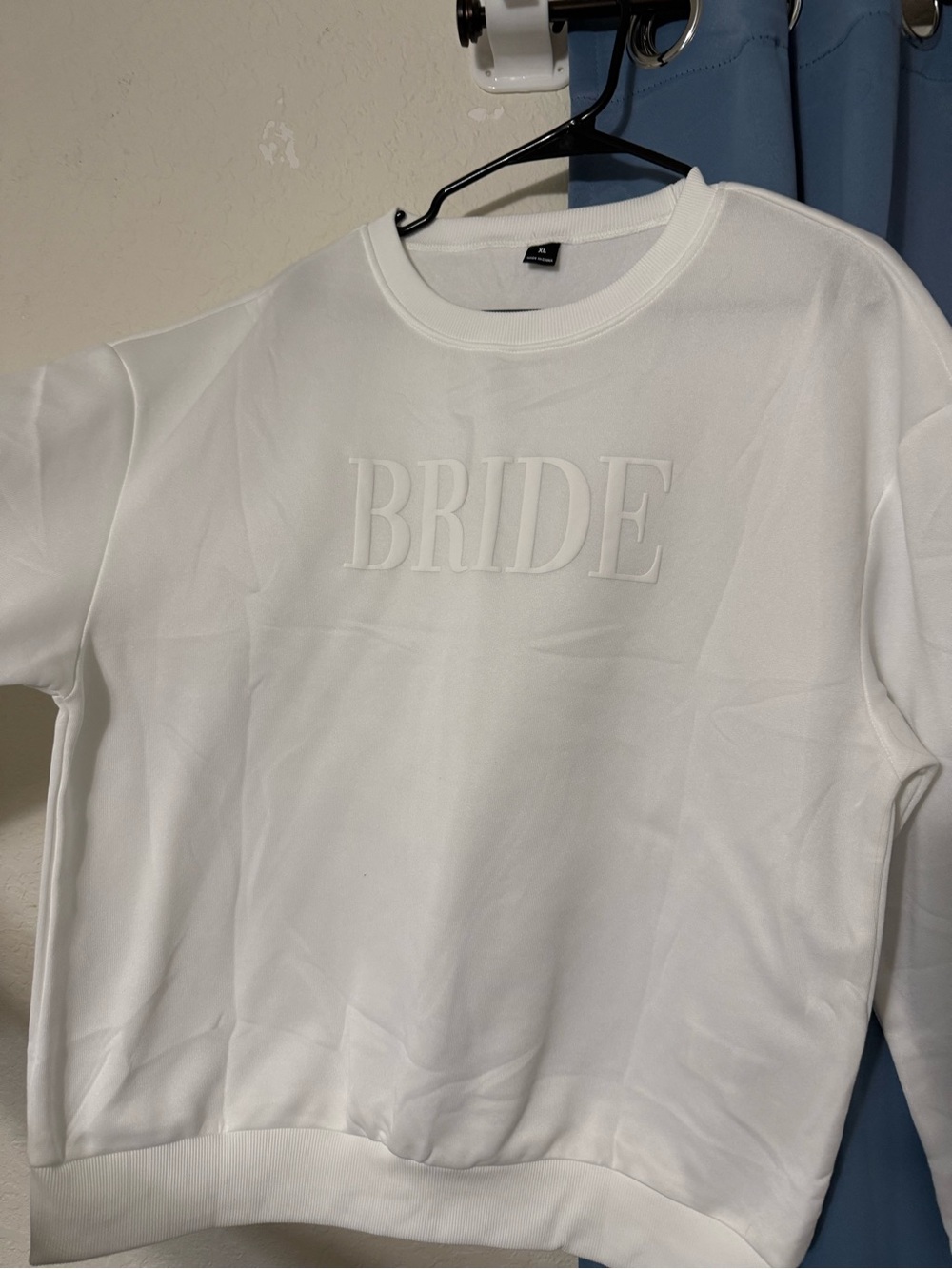 White 'BRIDE' Sweatshirt - Women